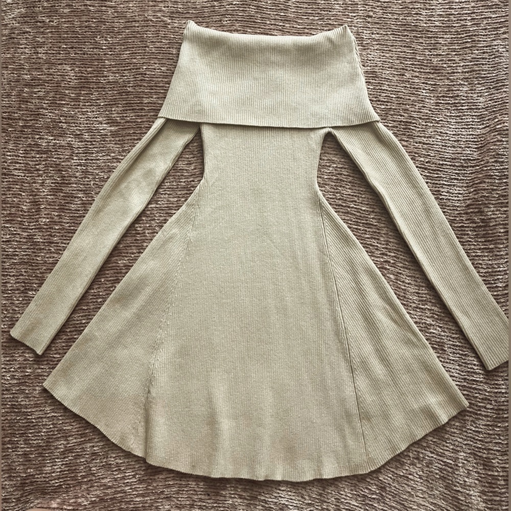 Off the shoulder Tan Dress